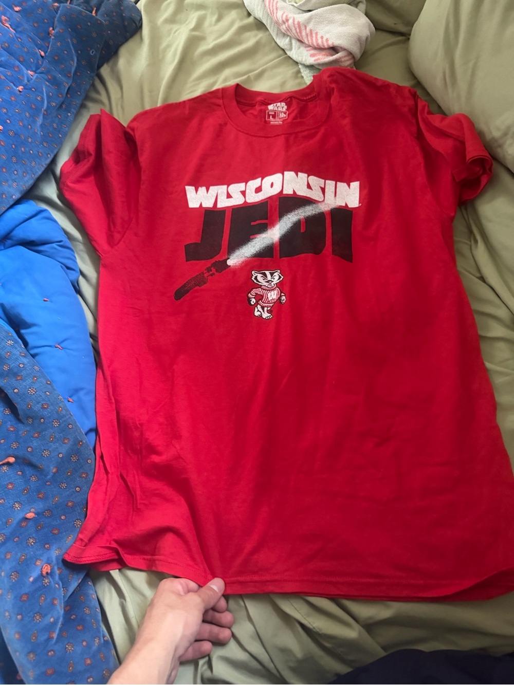 Wisconsin Jedi Graphic T-Shirt - Red with tags